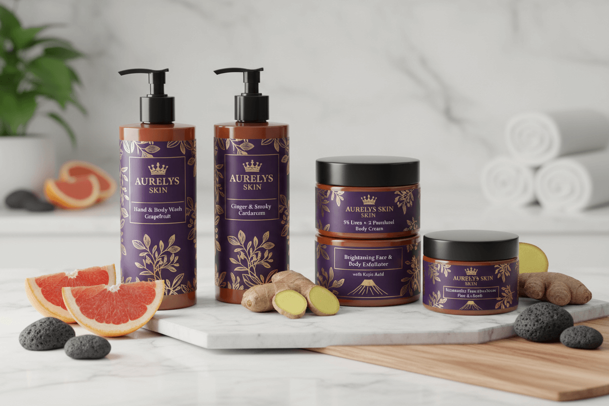 body care products natural premium collection by AURELYS Skin